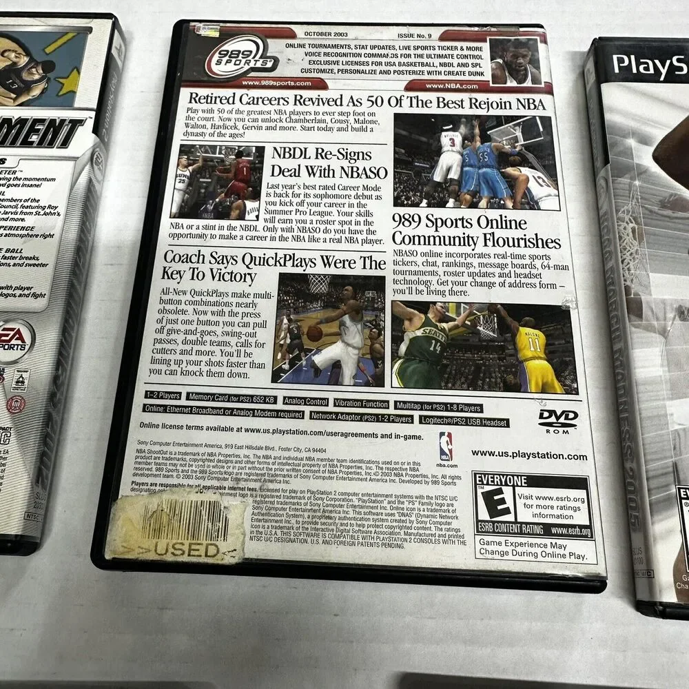 Lot Of 5 PlayStation 2 PS2 NBA Live 07 March Madness 02 05 Shootout 04 Hoopz